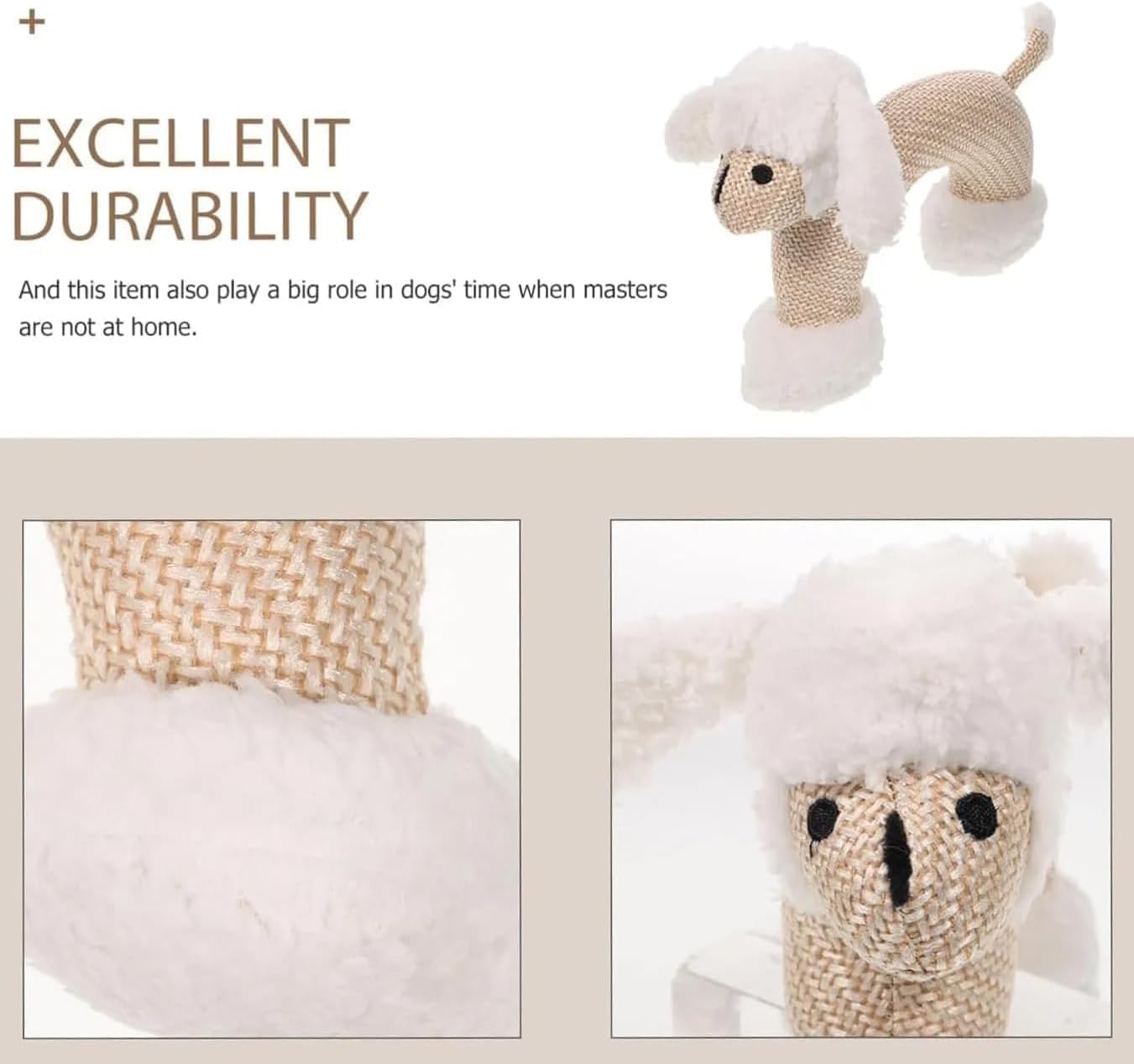 Linen Safari Companions & Chomp Champ Dog Toy, Squeaky Dog Chew Toys, Textured Linen Weave That Turns Frantic Chewing into Focused Calm, Squeaky Dog Chew Toys (Dog)