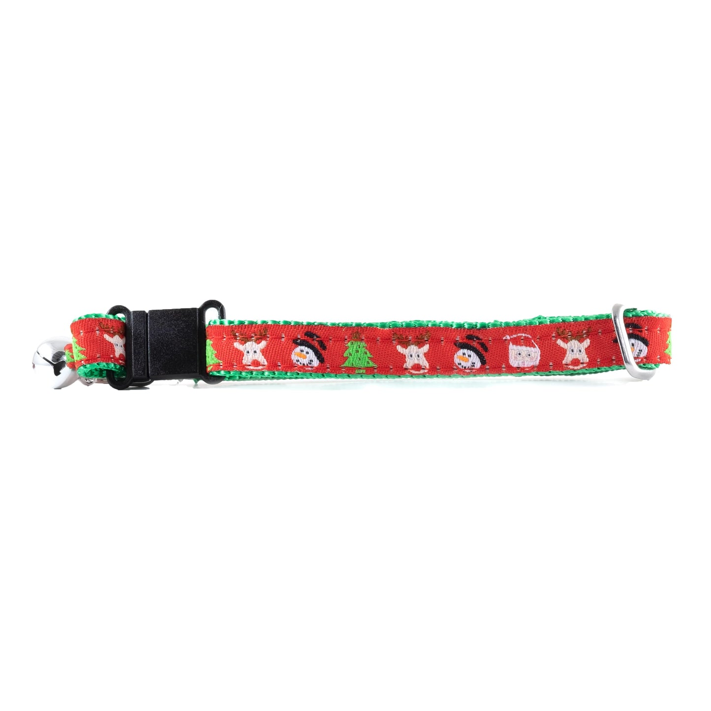Breakaway Snap Cat Collar with Bell, Adjustable Nylon Safety Collar, Jelly Beans Patterned, Blue, One Size