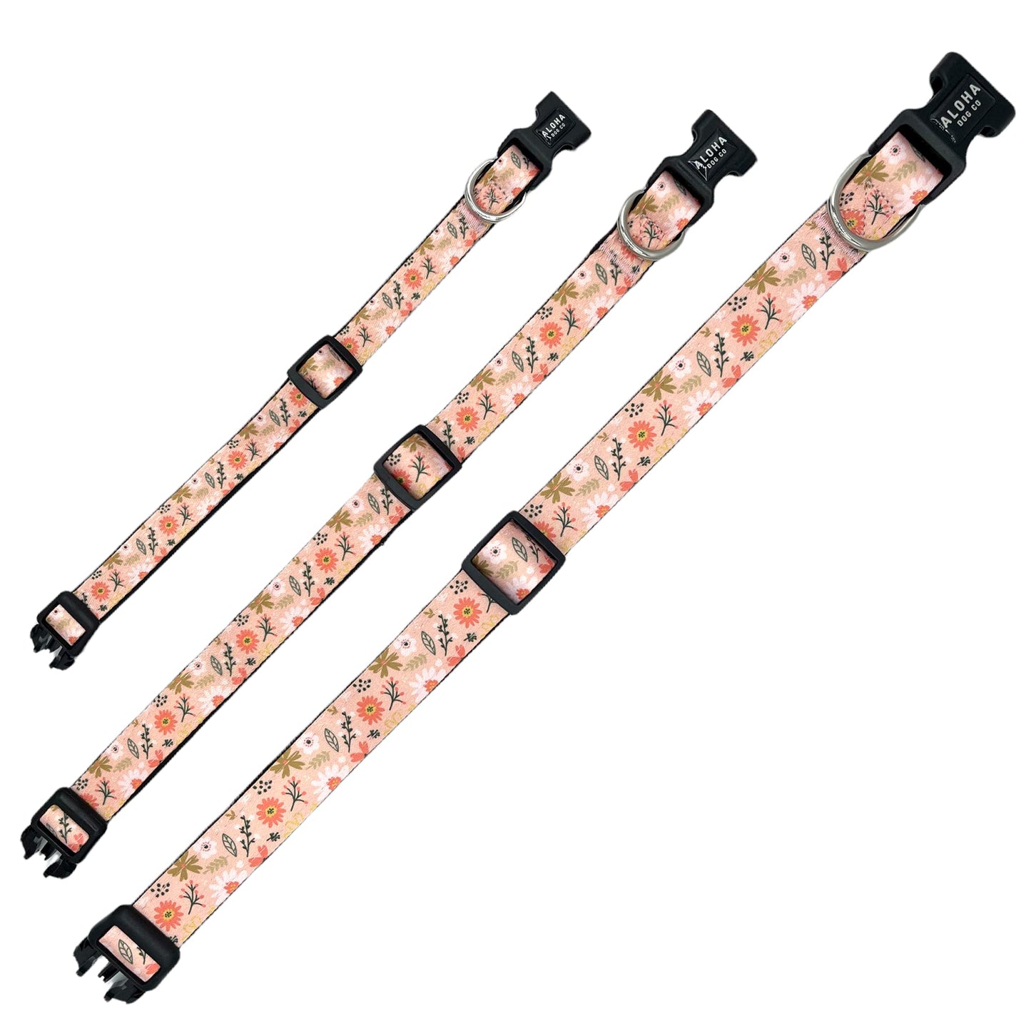 Dog Collar Tropical Floral Hawaii Personalized Soft Comfortable Adjustable Basic Collars for Small Medium Large Dogs Walking Running Training (Large, Donut)