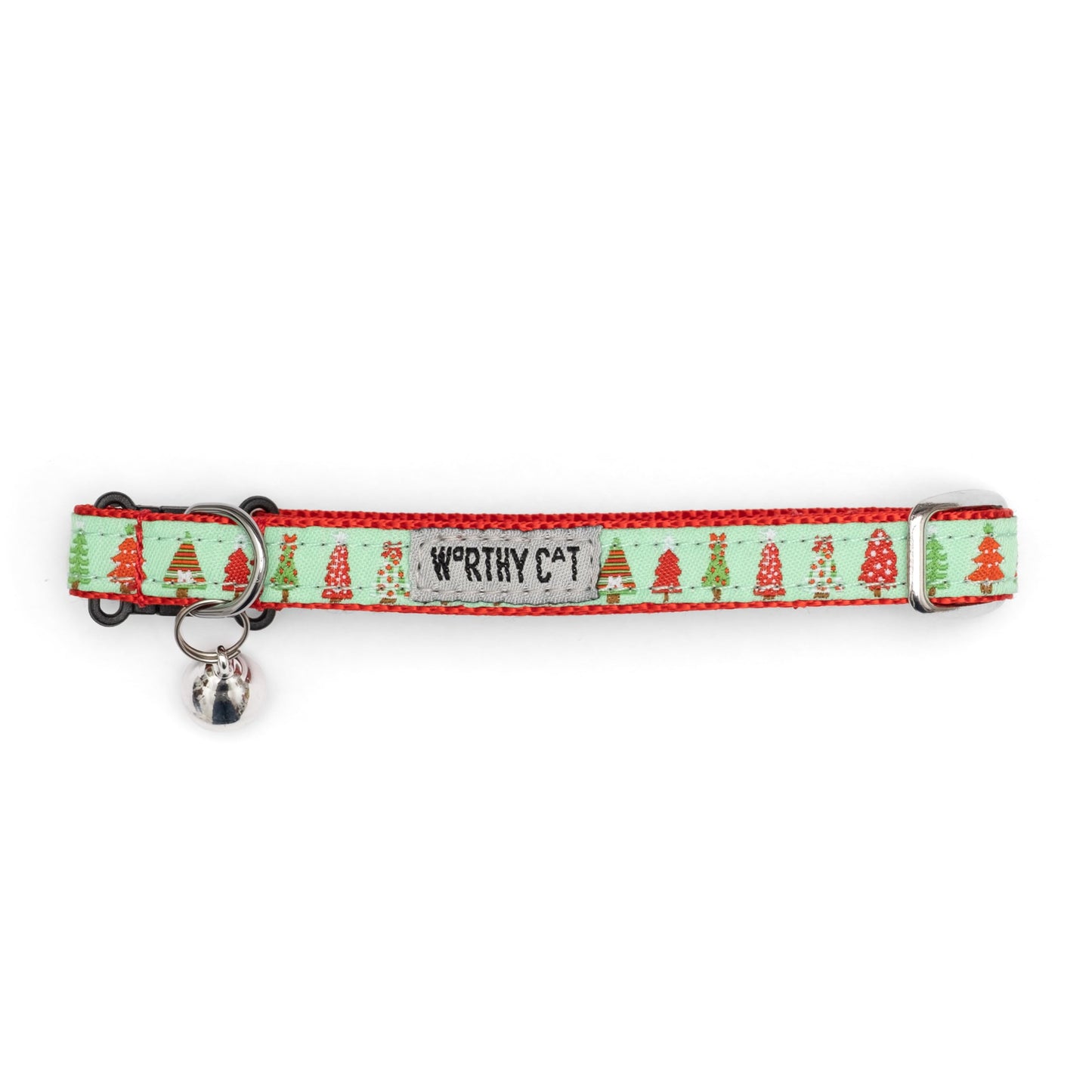 Breakaway Snap Cat Collar with Bell, Adjustable Nylon Safety Collar, Jelly Beans Patterned, Blue, One Size