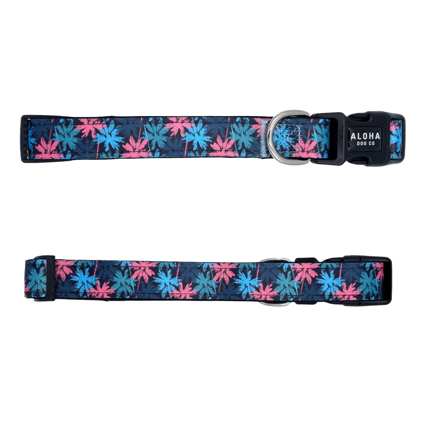 Dog Collar Tropical Floral Hawaii Personalized Soft Comfortable Adjustable Basic Collars for Small Medium Large Dogs Walking Running Training (Large, Donut)