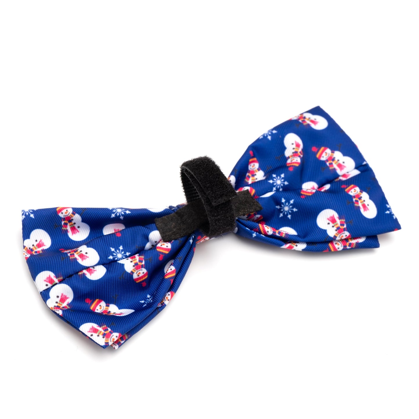 Pet Bow Tie for Dogs & Cats – Soft Printed Polyester Collar Bow Tie with Touch Fastener, Attaches to Any Collar - Narwhals Pattern, LiteBlue, Small