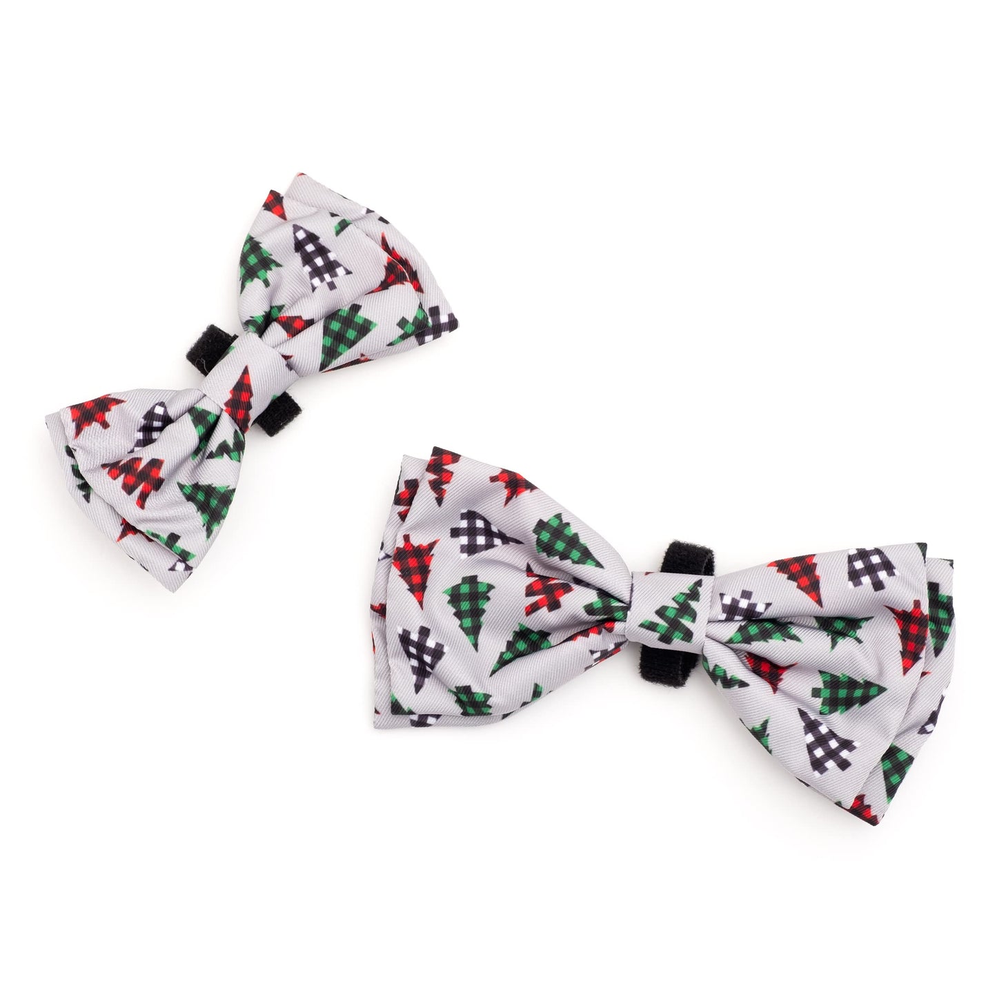 Pet Bow Tie for Dogs & Cats – Soft Printed Polyester Collar Bow Tie with Touch Fastener, Attaches to Any Collar - Narwhals Pattern, LiteBlue, Small