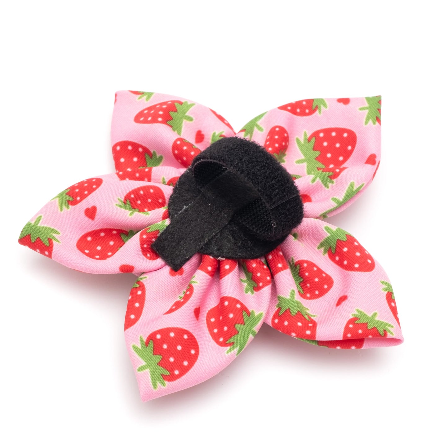 Flower Collar Attachment for Dogs & Cats – Soft Printed Polyester, Touch Fastener, Attaches to Any Collar - Sunflowers Pattern, Blue, Large